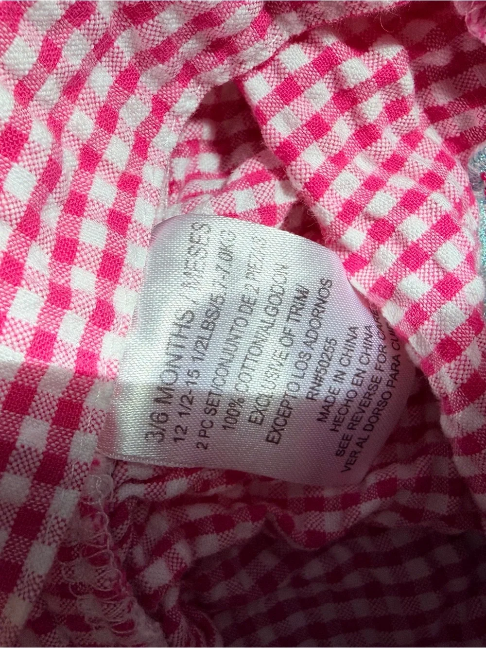 Gymboree Pink and White Gingham Baby Dress